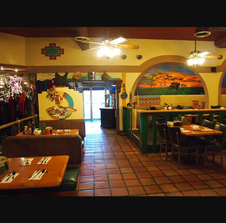 Colorful Southwestern interior of Coffee Pot Restaurant in Sedona